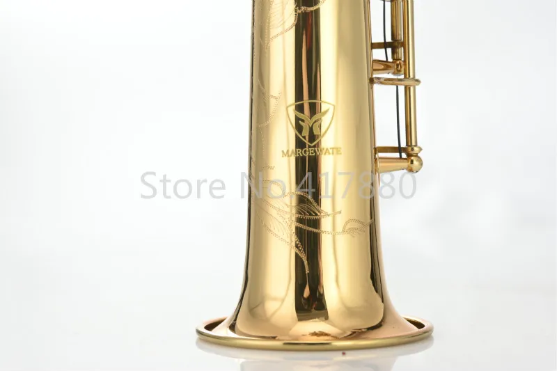 New MARGEWATE Soprano Straight Pipe B Flat High Quality Saxophone Brass Gold Lacquer Surface Sax with Mouthpiece Accessories | Спорт и