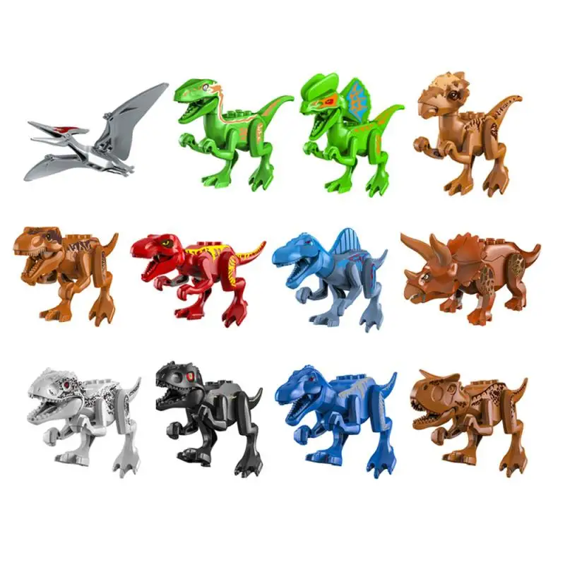 Блокировка мир динозавр строительные блоки кирпичи животные Дети своими руками
