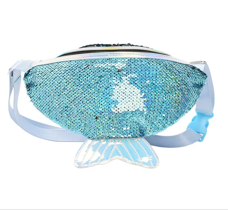 Красочные девушки Fanny Pack Русалка блесток женщин банан чехол на пояс Сумка симфония кошелек PU через плечо сумка