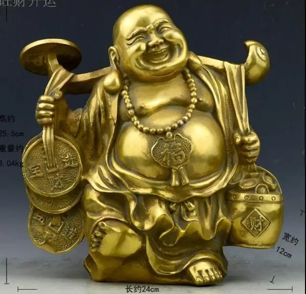 1024 светильник из чистой меди Будды Майтреи декоративные изделия ручной работы