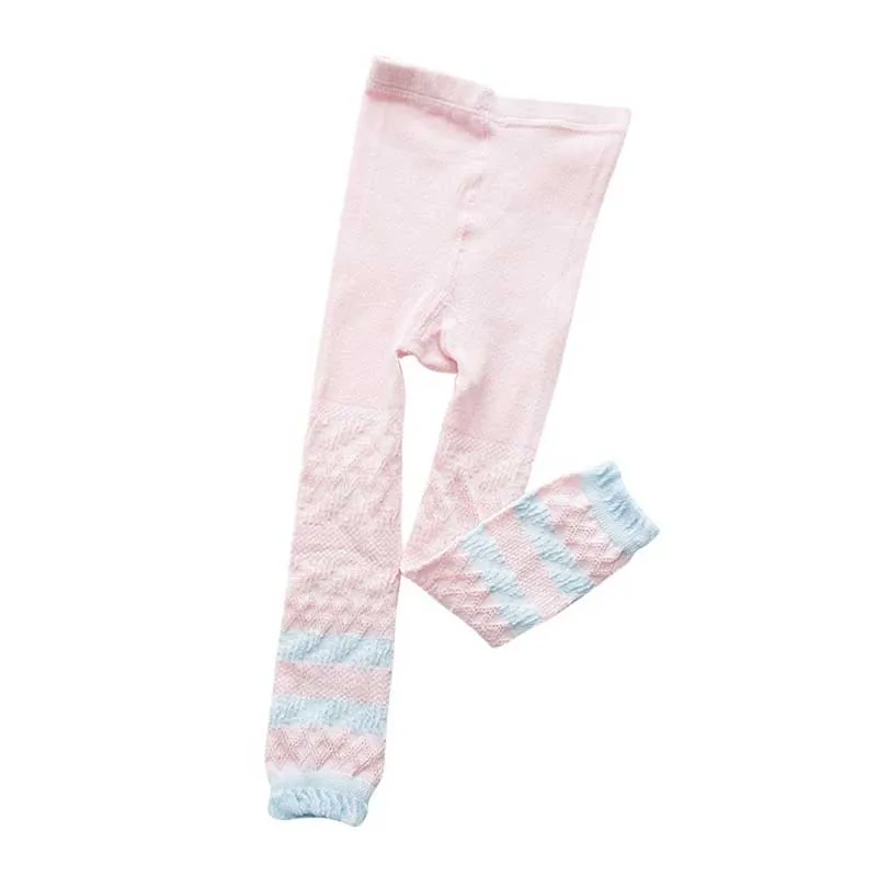 Колготки для маленьких девочек полосатые колготки хлопковая трикотажная