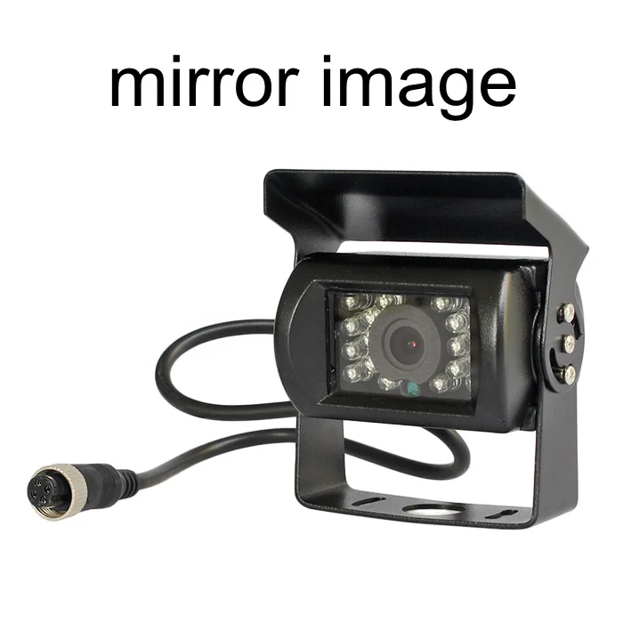 mirror image DIYKIT Водонепроницаемый 4PIN 12 V-24 V CCD фургон автобус грузовой автомобиль зеркало заднего вида для парковки Камера ИК Ночное видение - Название цвета: mirror image