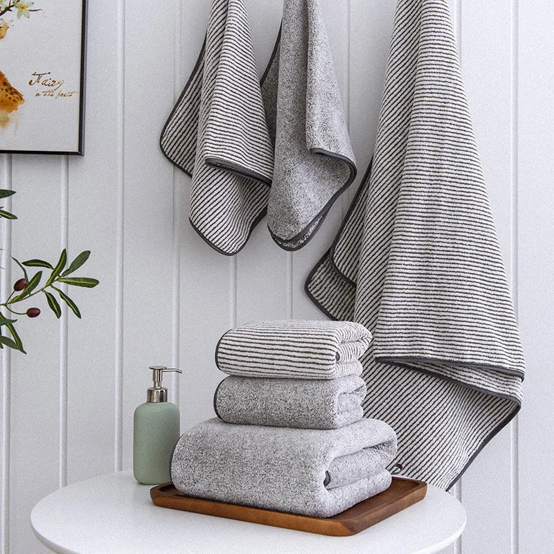 Абсорбирующее бамбуковое волокно полотенце для душа Женская быстросохнущая