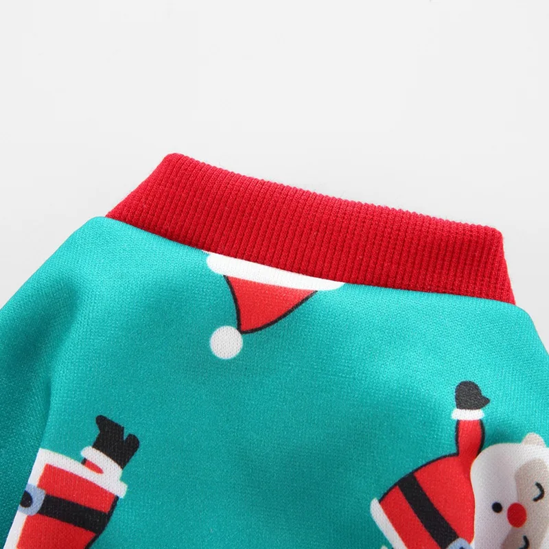 Pet Autumn And Winter Warm Clothes 4-legged Jumpsuit Christmas Elk Snowman Printed Sleepwear For Small Medium Dogs