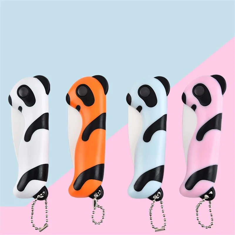 4 цвета Новое поступление милые Мультяшные панды Мини Керамические ножи