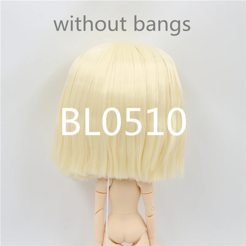 wavy hair-b Blyth кукла ледяной парик rbl головы и купол короткие волосы для DIY пользовательские куклы аксессуары игрушки - Цвет: wavy hair-b