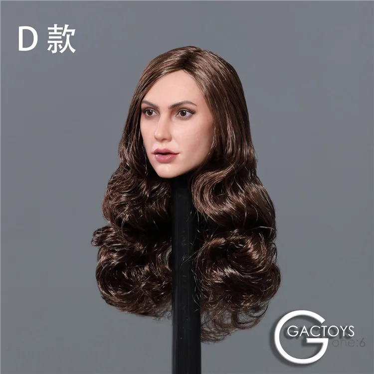 

GACTOYS GC034D 1/6 Scale European and American Female Star Head Sculpture With Brown Curls Fit 12" Female Action Figure Body