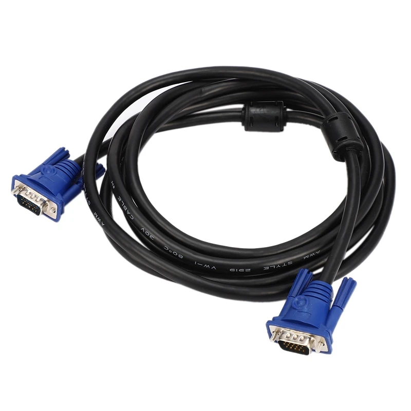 3 метра VGA кабель мужчин и + 6 HD полностью проводной 15 PIN для ЖК CRT проектор ПК