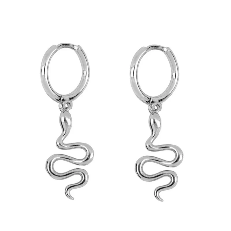 Fashion S925 Sterling Silver Light Luxury Earrings Fun Animal Snake With Zircon Ladies Ins Trend Gifts | Украшения и аксессуары