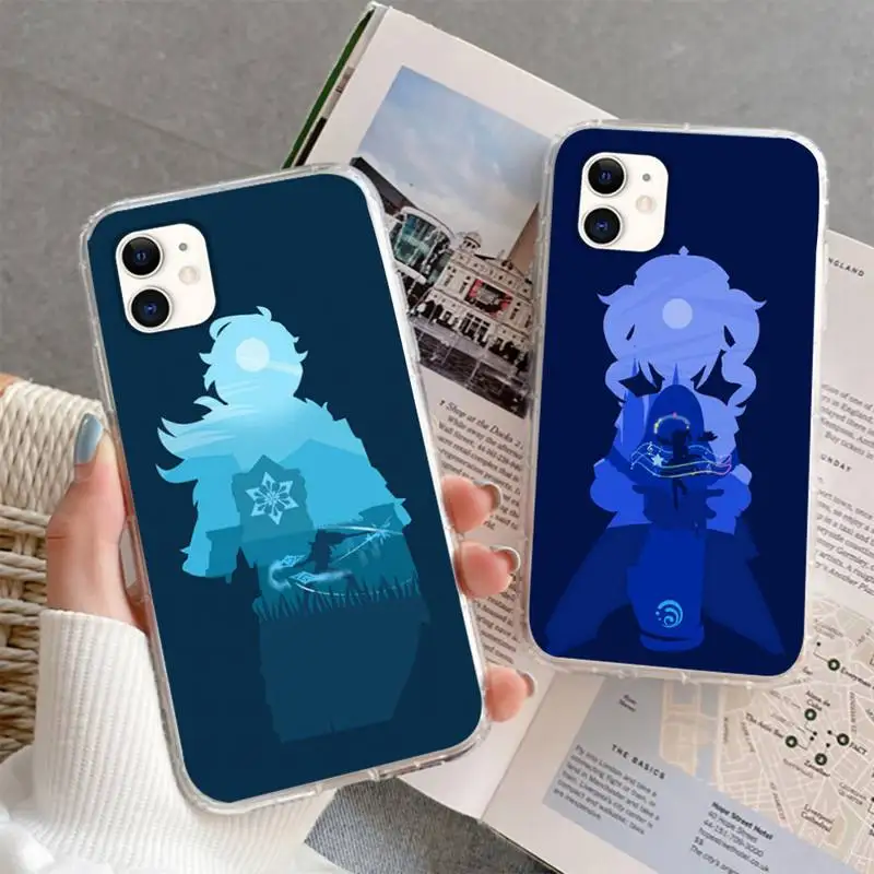 

Genshin impact Phone Case For iPhone 6 7 8 11 12 13 Plus XS Max XR Pro Mini SE Soft Transparent Cover Fundas Coque