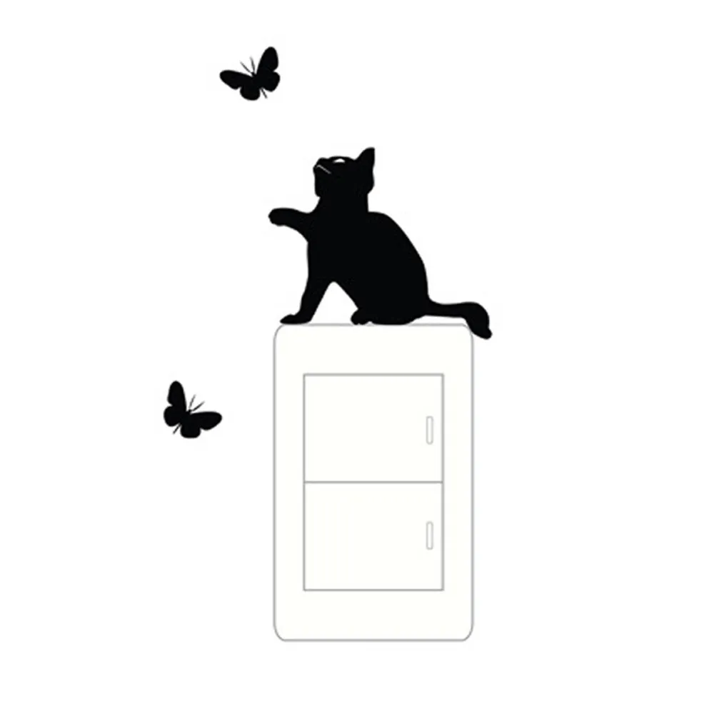 

Cute Cat Switch Sticker Room Window Wall Decorating Switch Vinyl Decal Sticker Home Decoration Bedroom Parlor Decor Murals #632