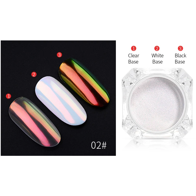 Color 2 PinPai 0,3 г/банка для зеркальных ногтей Единорог Блестящий Порошок для УФ-геля Хамелеон пылезащитный пигмент для ногтей Блестящий Маникюр Инструменты для украшения - Цвет: Color 2