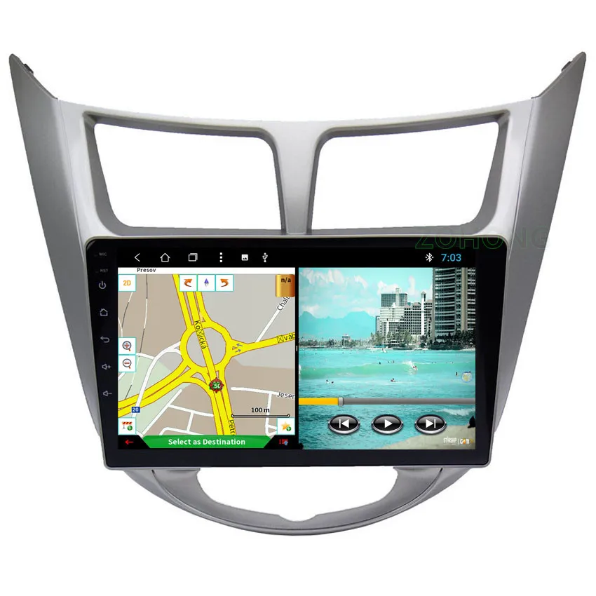 2.5D Octa 8 Core Android 9,0 для hyundai Solaris акцент автомобиль радио мультимедиа видео плейер автомобильный gps навигация Авто Радио стерео BT