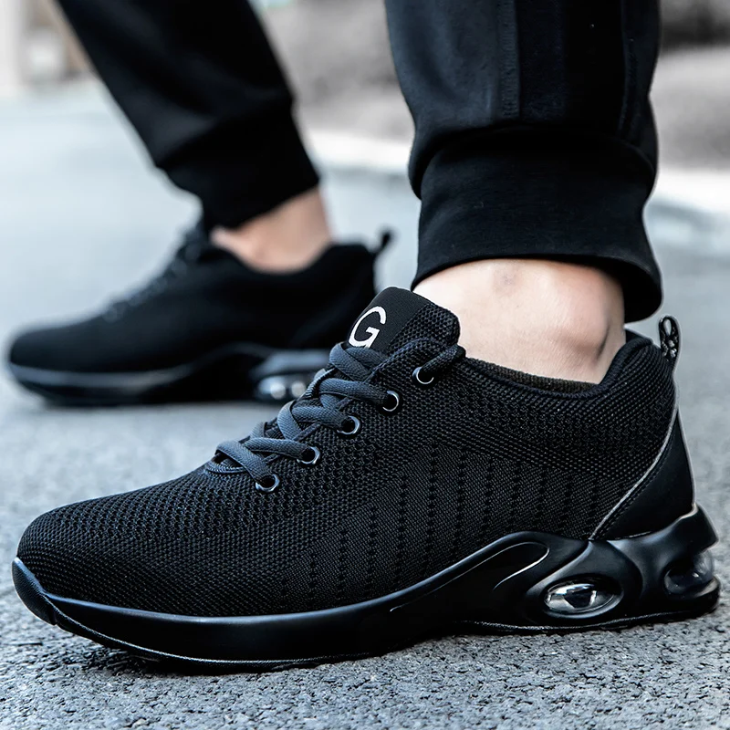 

Fashion Safety Shoes Men Steel Toe Shoes Anti-puncture Work Sneakers Indestructible Work Sefety Boots Fast delivery