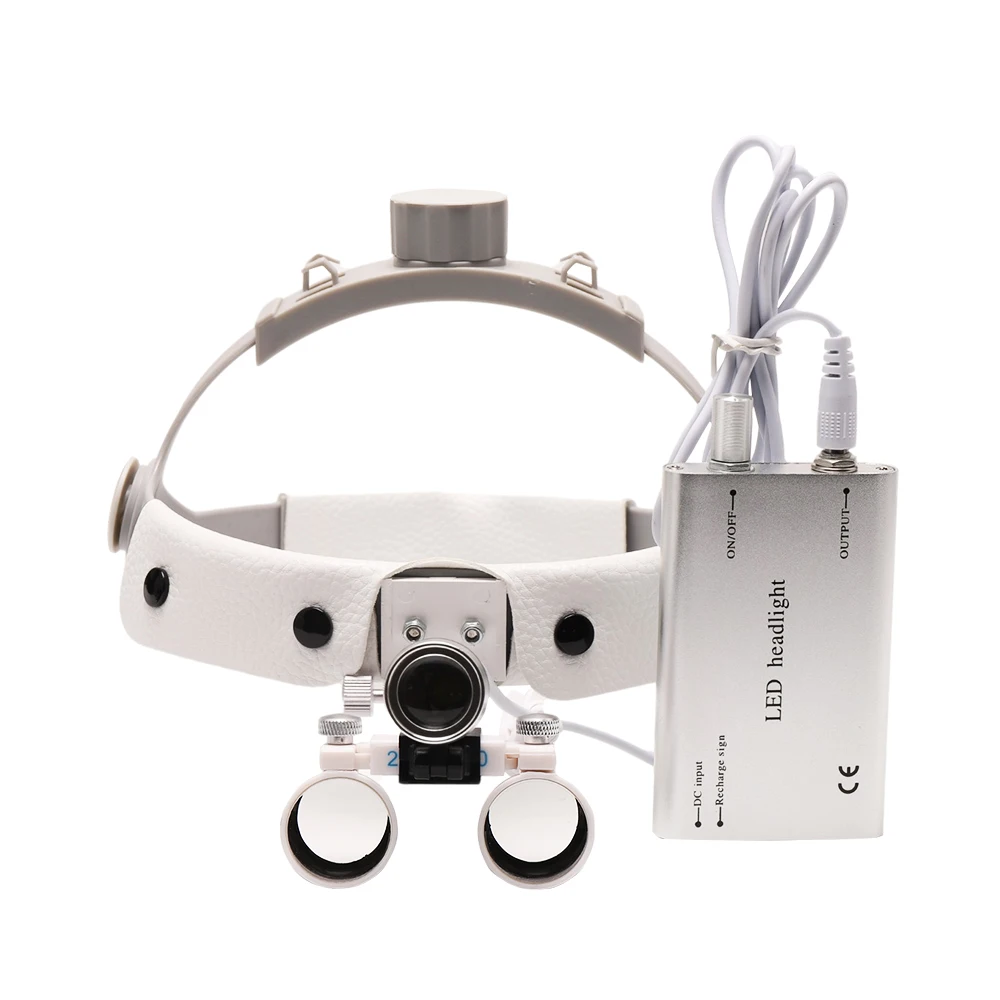 

Dentistry 3.5X Dental Loupes With 3W Dental Headlight Used In Medical Surgery Binocular Surgical Headlight