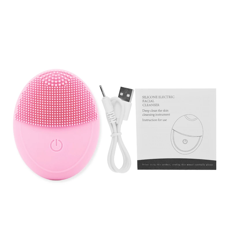 

CkeyiN Electric Silicone Facial Brush Face Brush Cleansing Sonic Vibration Cleanser Deep Washing Pore Cleansing Skin Massager