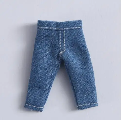dark blue Новинка OB11 bjd Кукла Одежда сломанные ковбойские джинсы брюки для ob11, obitsu11, Molly, 1/12bjd куклы аксессуары Одежда - Цвет: dark blue
