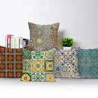 Геометрический Ретро Цветные Волны полосатая Подушка Чехлы текстильные Декор диванные подушки охватывает квадратный диван-кровать 3D декоративная наволочка для подушки