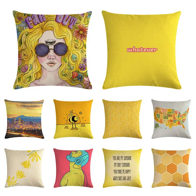 

45x45 см короткая шерстяная декоративная подушка с рисунком кошки, чехол в клетку, ткань, чехол для автомобиля, офиса, дивана, украшение для дом...