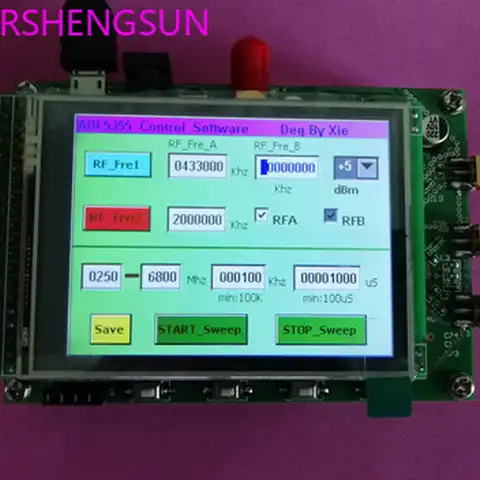Модуль Adf5355, сенсорный цветной экран, Частотный радиочастотный источник сигнала VCO, микроволновый синтезатор частоты PLL