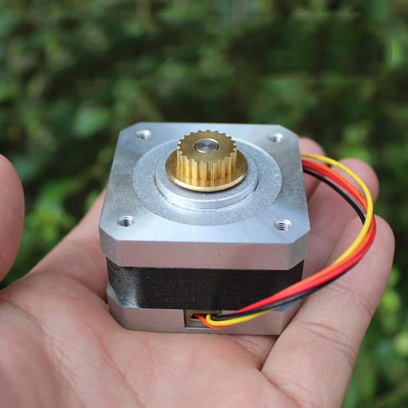42 мм мини точность Шаговый двигатель 1 8 градусов 2 фазный 4 проводной шаговый шкив