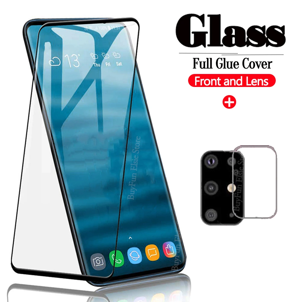 2 в 1 Защитное стекло для samsung galaxy s20 plus ультратонкая Защитная пленка экрана 10e s10 s 10