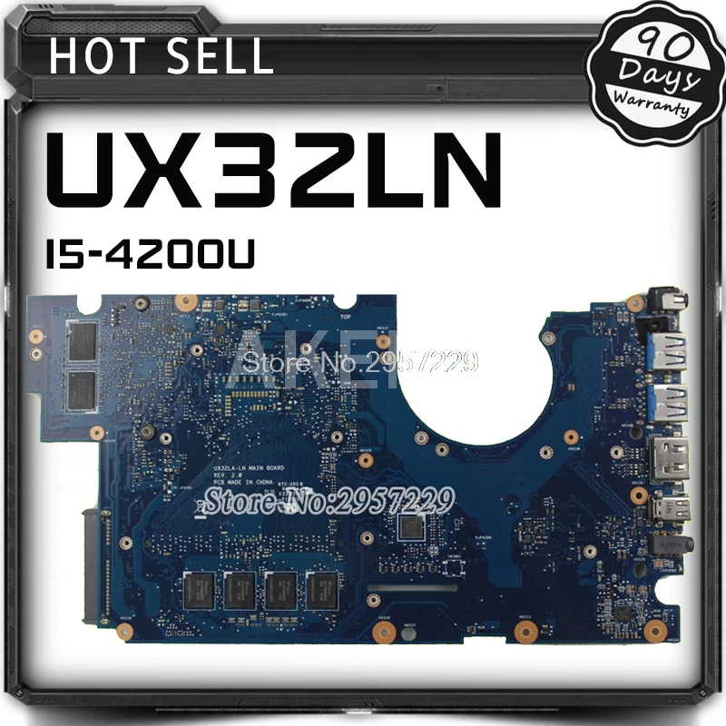 

UX32LN Motherboard i3-4010U GT840 For Asus UX32L UX32LN UX32LA laptop Motherboard UX32LN Mainboard UX32LN Motherboard test ok