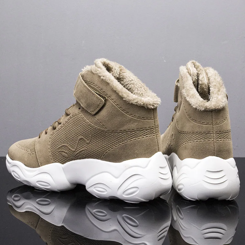 New Style Thick Bottom Running Shoes For Men Warm Plush Sneakers Outdoor Sport Shoes Man Training Athletic Jogging Shoes