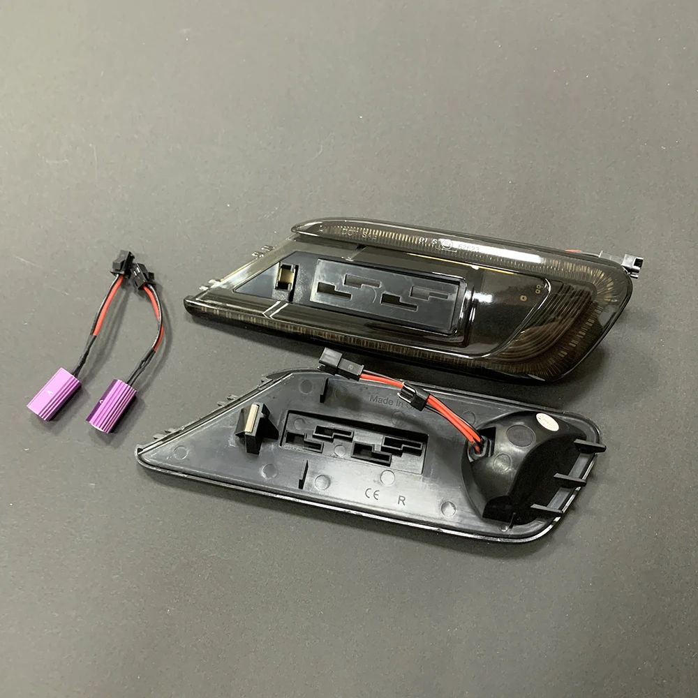 Сменная светодиодная боковая лампа Копченый черный чехол желтого цвета для Mini