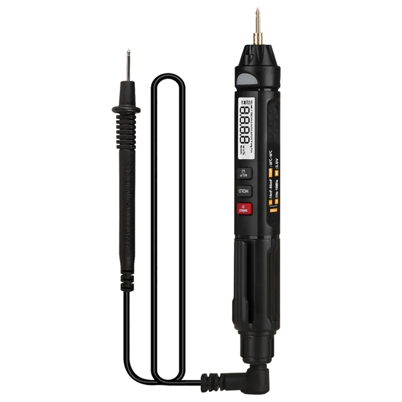 Мини-мультиметр ручка 6000 Counts AC DC напряжение сопротивление диод непрерывность проверки емкости измеритель голосового объявления последовательности фаз on.