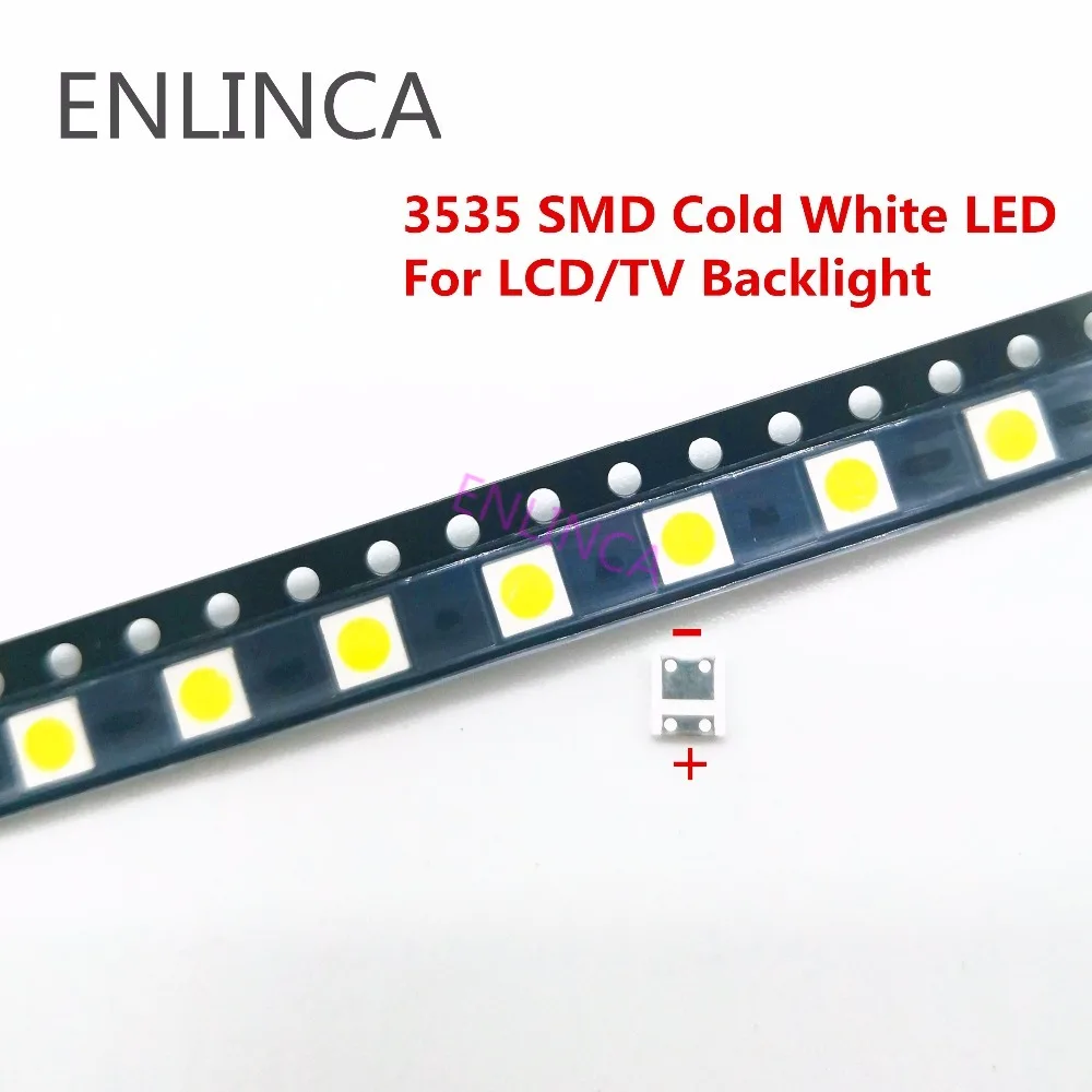 200 500 шт./лот для Сеула 3535 6 в 2 Вт SMD холодный белый светодиод высокой мощности