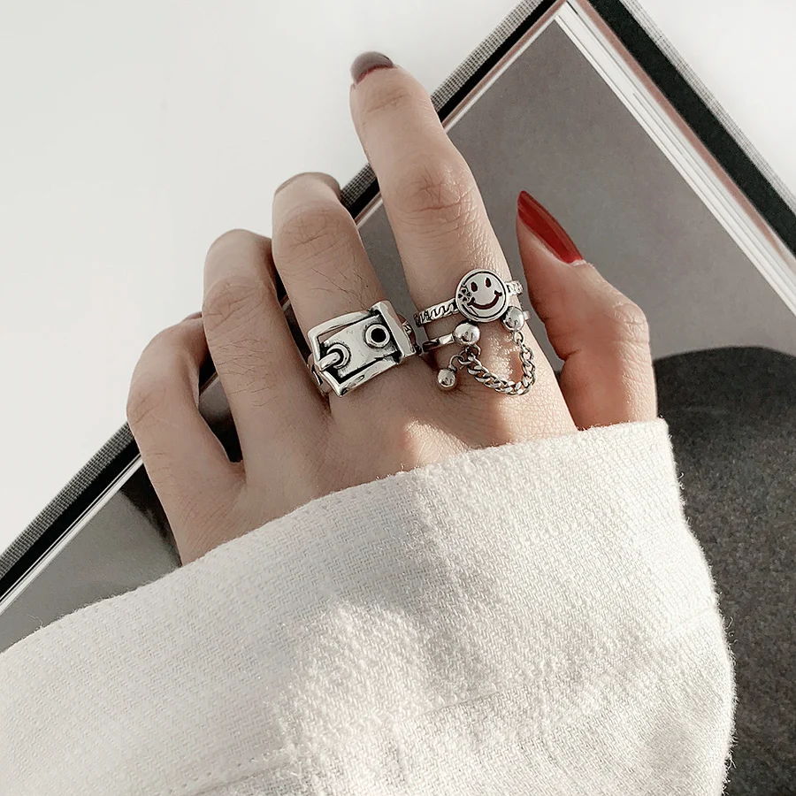 Женское Открытое кольцо с указателем пальца простое красное из стерлингового