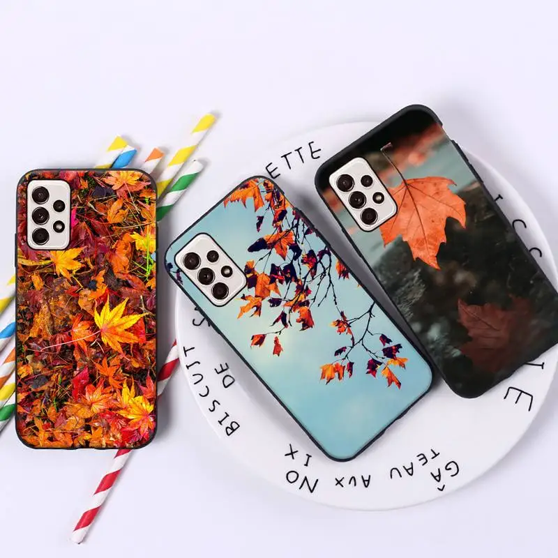 

Maple Leaf autumn Yellow pattern Phone Case For Samsung galaxy A S note 10 12 20 32 40 50 51 52 70 71 72 21 fe s ultra plus