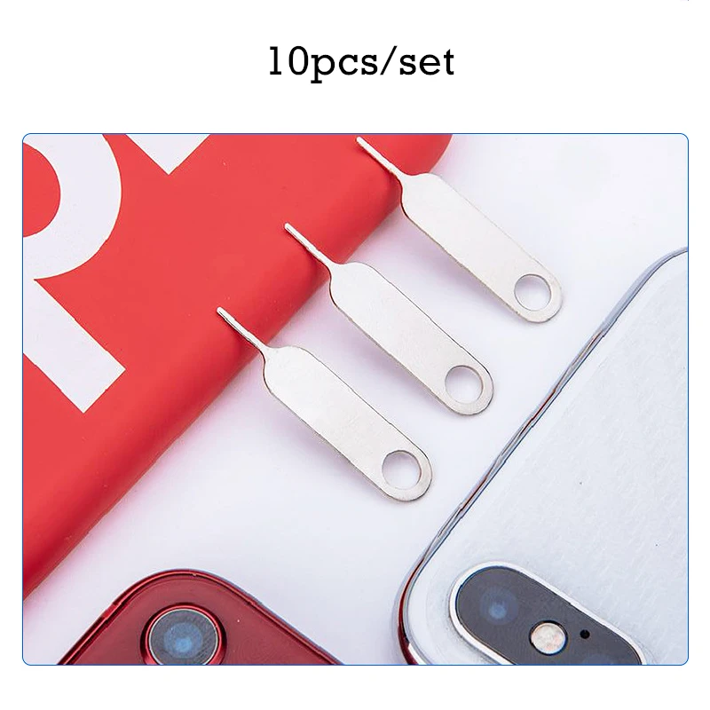 10PCS Sim Card Tray Ejector Eject Pin Key Removal Tool for iPhone iPad Samsung Galaxy Huawei xiaomi Tablets Accessories - купить по