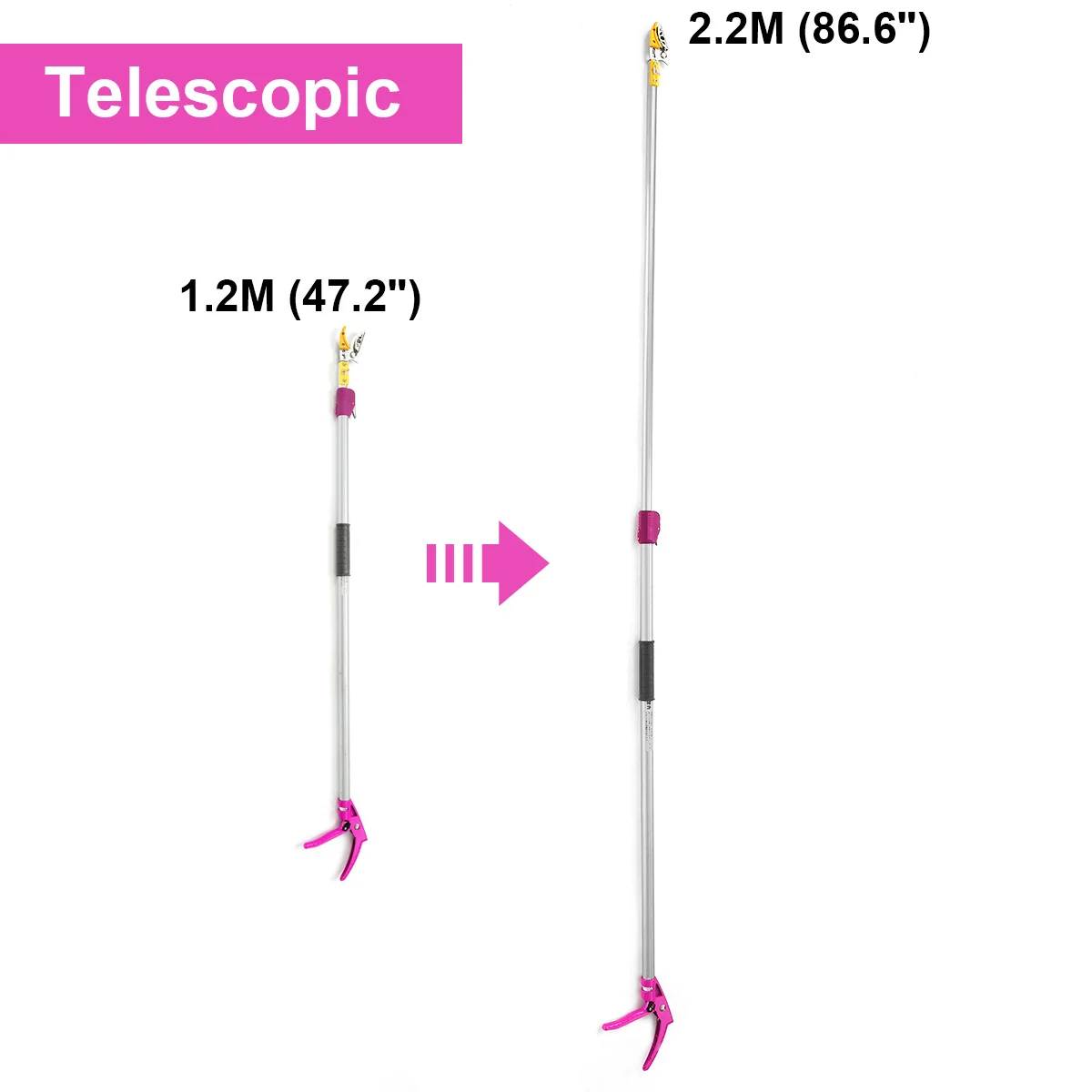 Сверхдлинный секатор 2 м для резки и удержания объездной максимальная резка 1/2