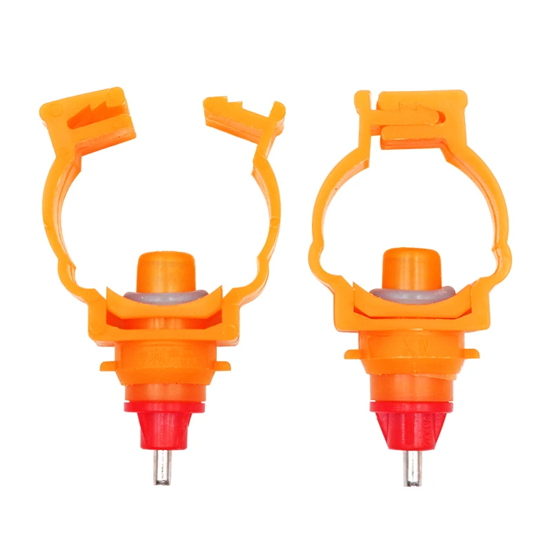 

50 PCS Poultry Chicken Nipple Drinker Orange Spring Waterer for Chicken Automatic Nipple Watering Feeder Poultry Feeding Tools