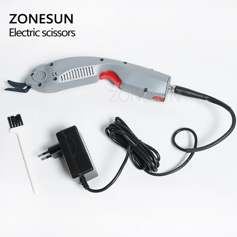

ZONESUN Electric Scissors Cutter for Cutting Paper Box Clothes Fabric Textile Leather Suitcase Trunk Trimming Cutting Edge Tool