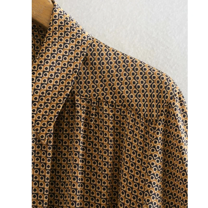 

ZA Women Fashion Flower Print Vintage Dress Long Sleeve Shirt Mini Shirt Mini Skirt Casual Clothes With Belt Dress