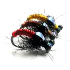 KKWEZVA приманка для ловли нахлыстом, 18 шт., насекомые, мухи, лососевые, форели, одиночные Нимфы крючки, приманки для влажной рыбалки, рыболовная снасть