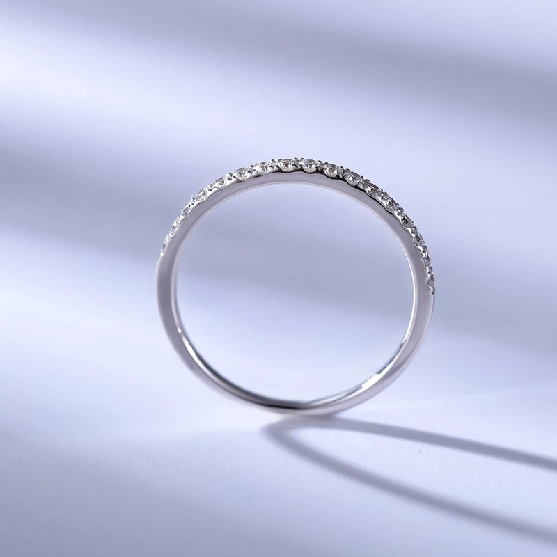 Свадебный браслет CxsJeremy Moissanite изящная 14 к белая Золотая половинная вечность