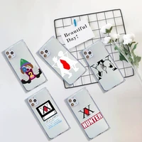 hxh anime hunter x hunter 3 phone case for iphone 7 8 11 12 x xs xr mini pro max plus clear square transparent