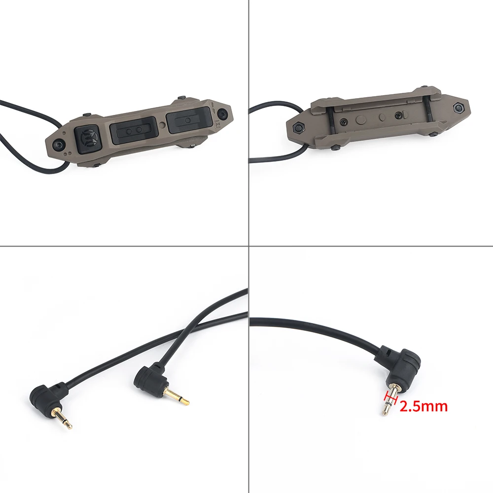 WADSN Airsoft Remote Dual Function Tape Switch Hunting M300 M600 Torch PEQ DBAL A2 2.5/3.5mm Fit Keymod Mlok Picatiny | Спорт и