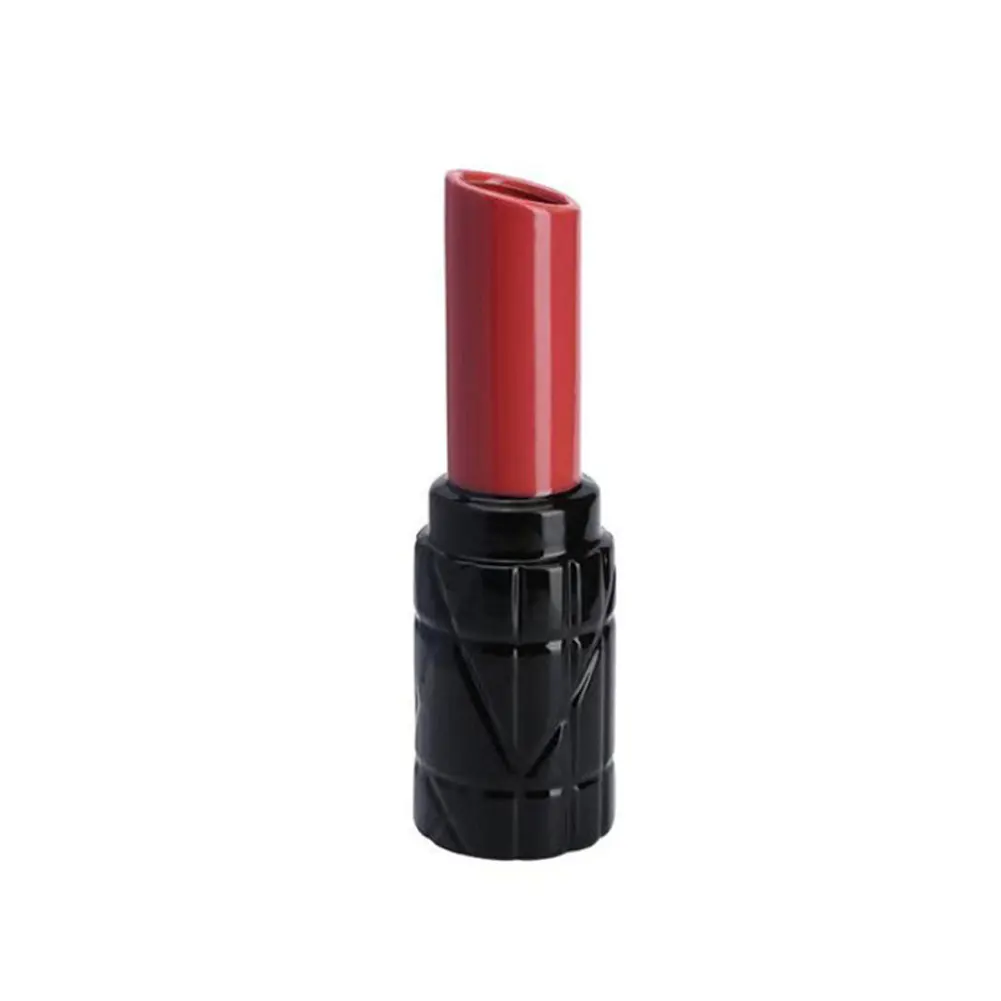 

Flower Vase Home Decoration Lipstick Ceramic Vase Flower Holder and Table Vase Arts Vase Decorative Art&Craft Room Decoration