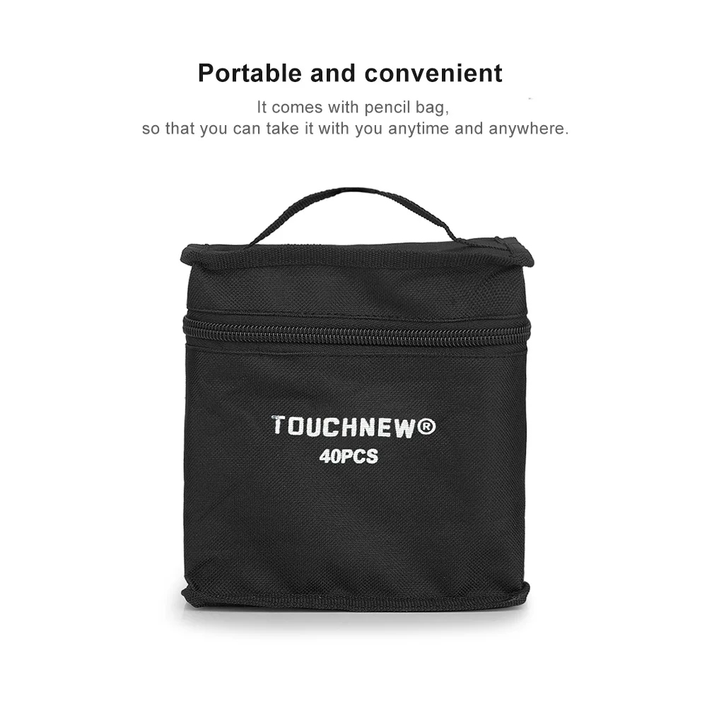 Touchnew художественный маркер набор 40 цветов чернила на спиртовой основе женская
