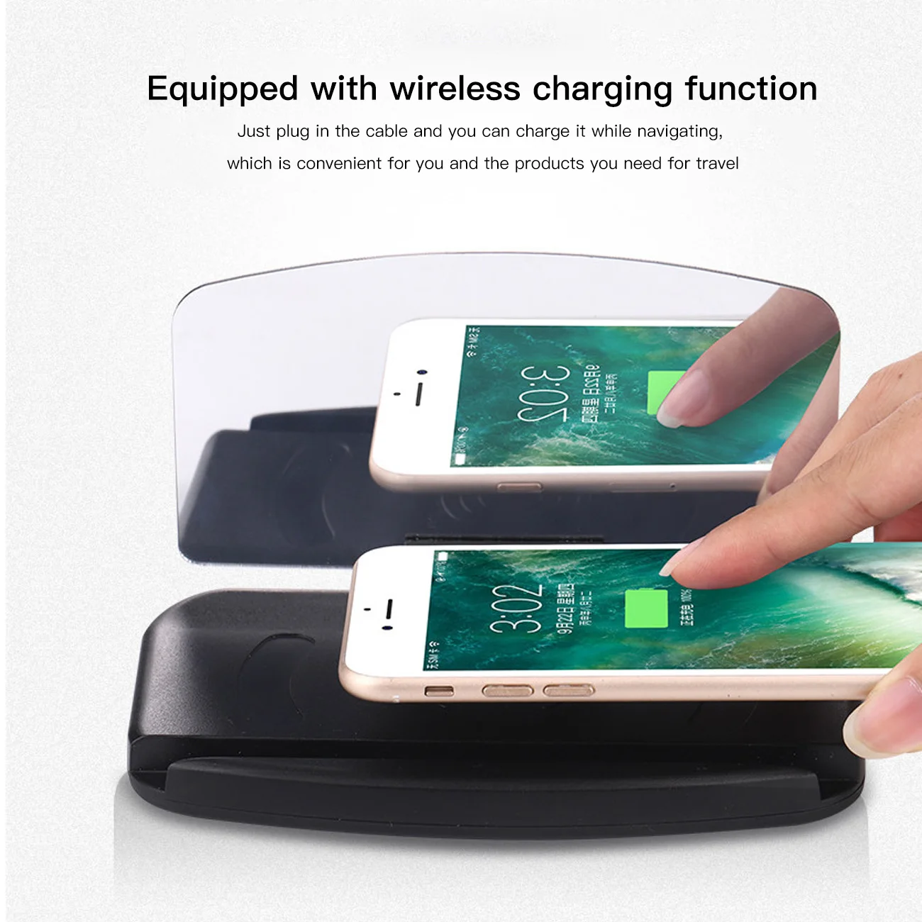 

Car HUD Phone GPS Heads Up Display For Navigation Holder Wireless Fast Charger For HUD Smart Phone Holder Mount