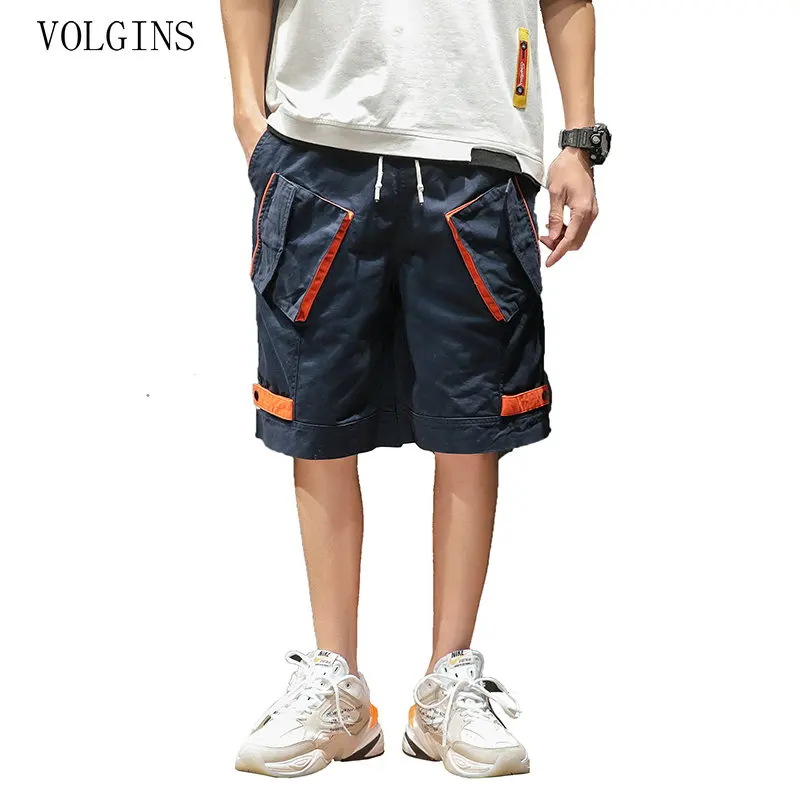 

Streetwear Cargo Shorts Men 2021 Summer New Cotton Mens Casual Shorts Male Loose Work Shorts Man Military Short Pants