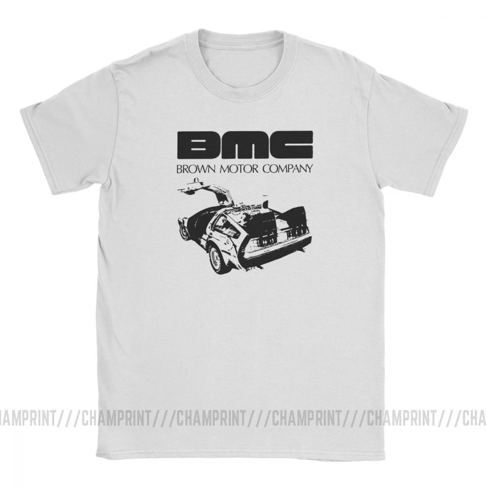 Назад в будущее футболка Time Machine мужская коричневая с мотором Винтажная вырезом