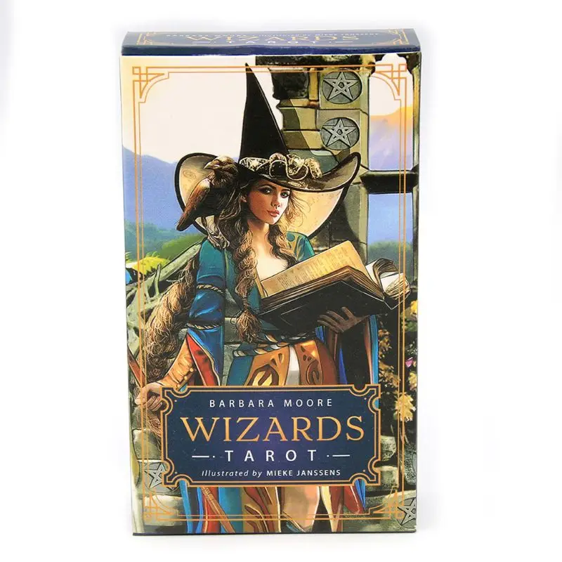 

B36F Wizard Tarot 78 Cards Deck Based on Rider Waite Deck Divination Toy Board Game Party Prophet Fortune Telling