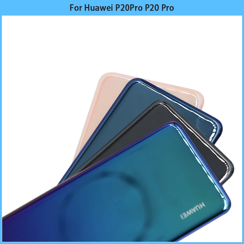 10pcs new p20 pro rear housing case for huawei p20pro p20 pro battery cover door back cover glass panel replacement free global shipping