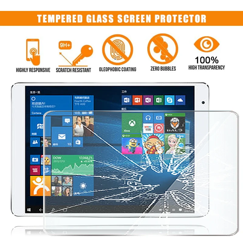 

For Teclast X98 Plus Tablet Tempered Glass Screen Protector 9H Premium Scratch Resistant Anti-fingerprint HD Clear Film Cover